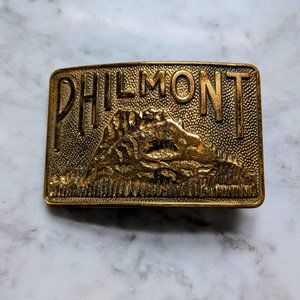 Vintage Philmont Boy Scout Ranch Brass Belt Buckle BSA